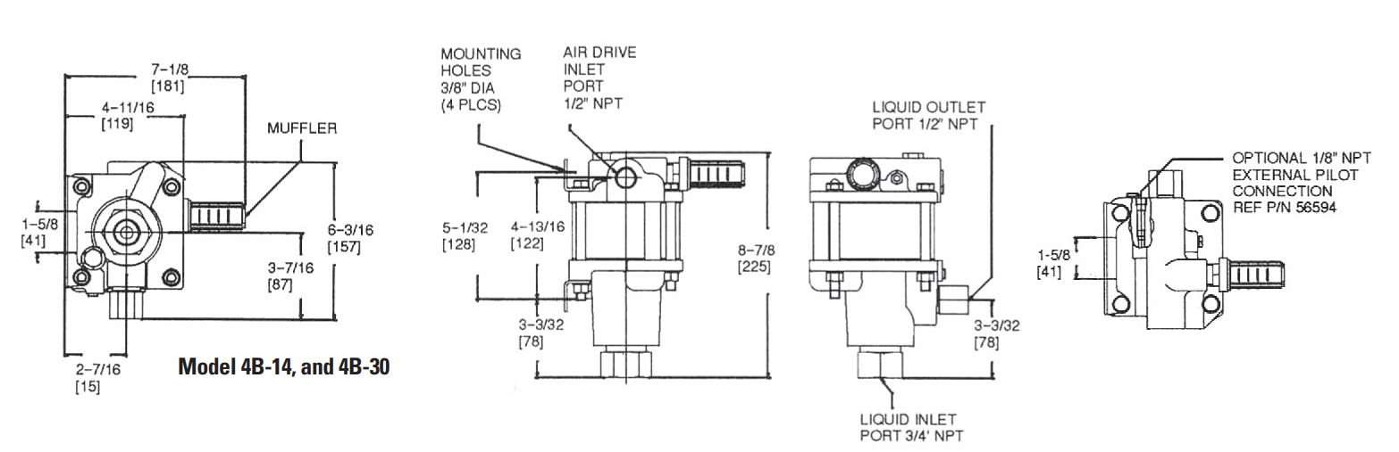 .75 hp models 4b-14, and 4b-30