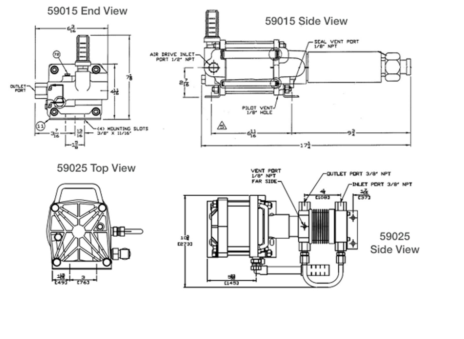 Refrigerant Pump Dimensional Drawing