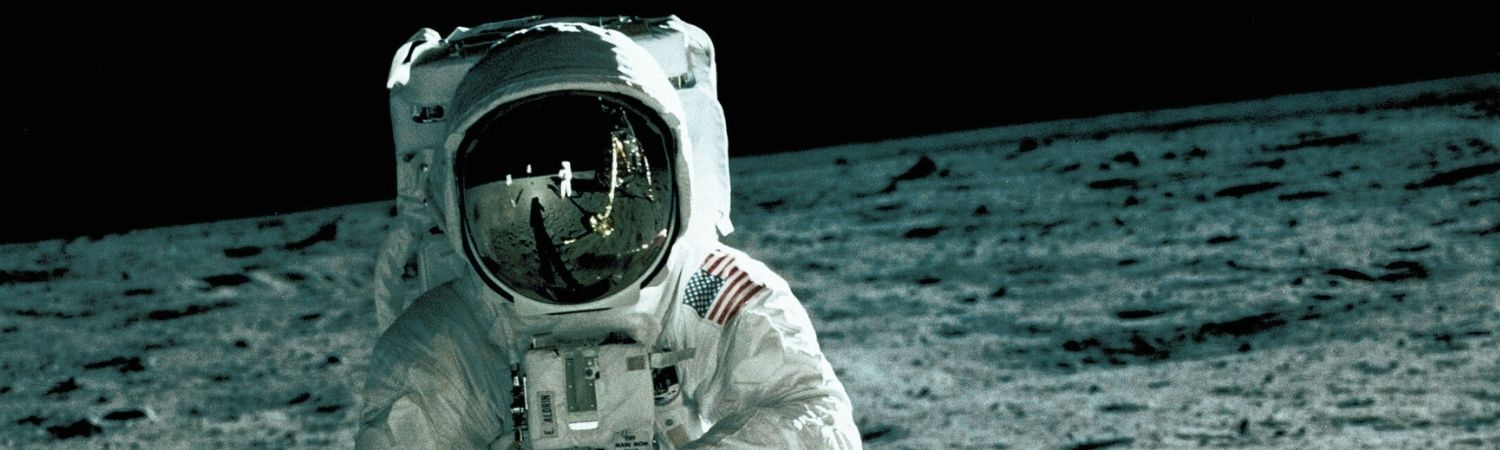 Astronaut in space on the Moon