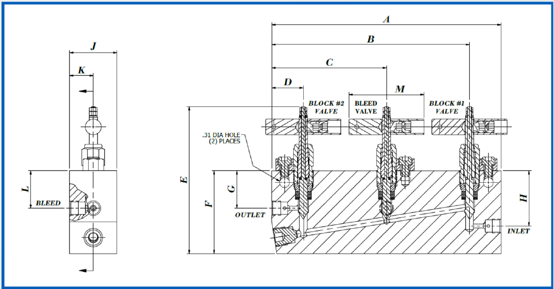 20S1 Manifold Double Block & Bleed Diagram