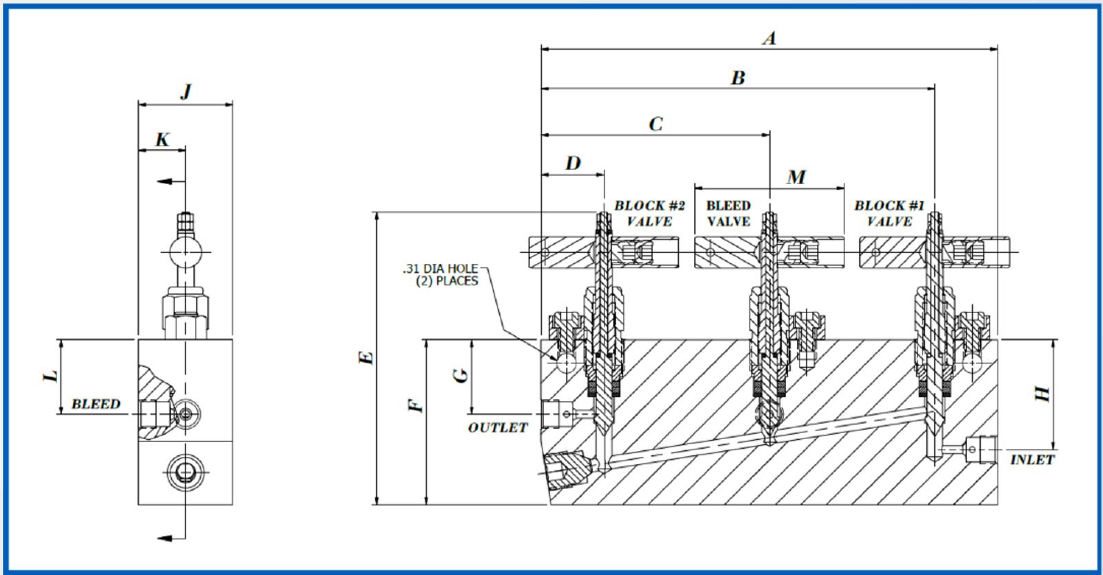 20S1 Manifold Double Block & Bleed Diagram