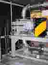 Hibon Eto process positive displacement blower unit under enclosure used for mechanical steam compression