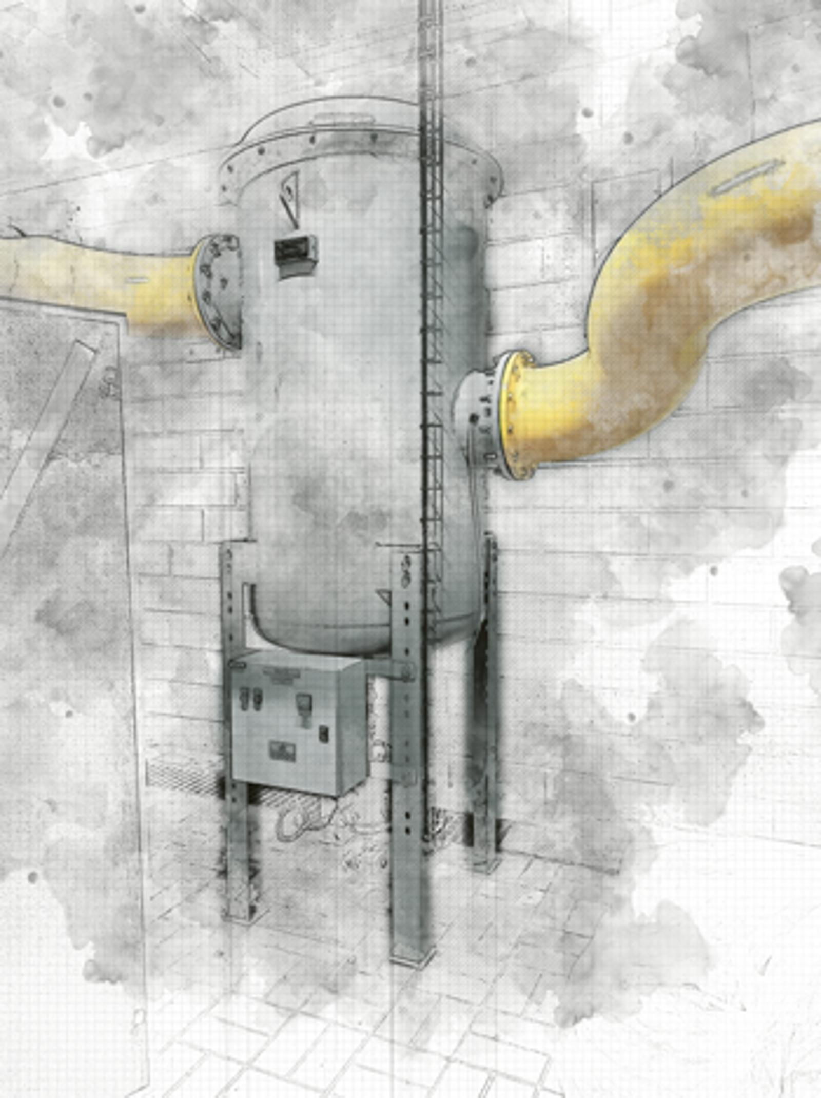 Accessory silencer for the dewatering package DW by Hibon.