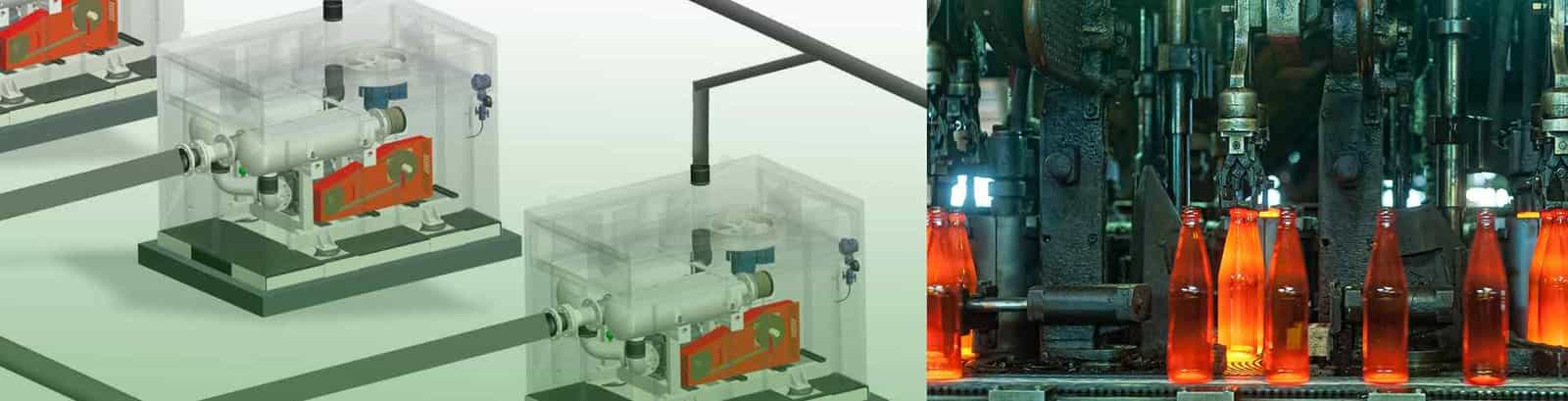 Banner showcasing Hibon's capacity to produce positive displacement blowers designed for industrial vacuum applications.