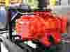 Detailed view of an ATEX version Hibon positive displacement blower for biogas application