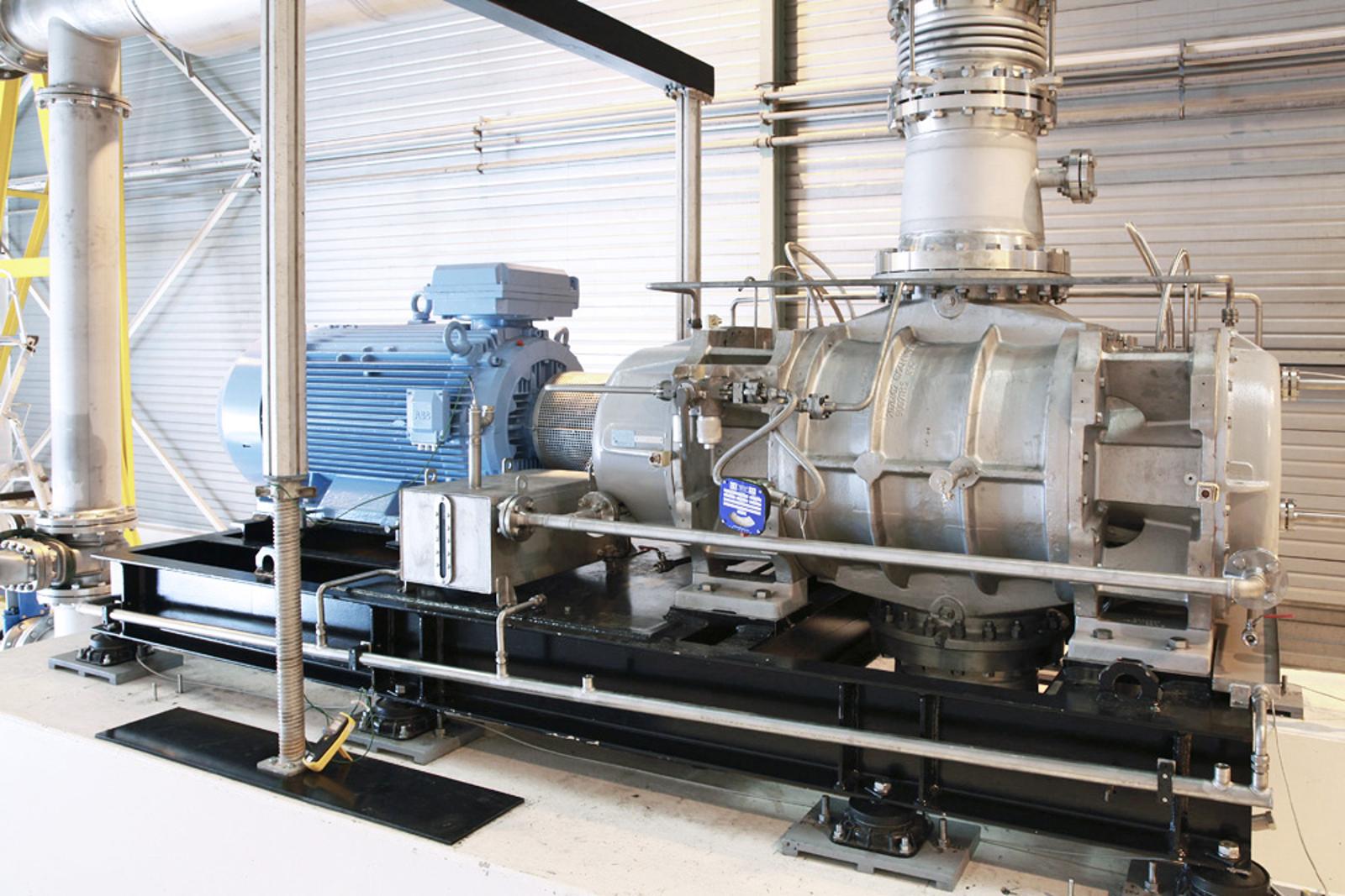 Large Hibon positive displacement blower used on EPR of Flammanville for mechanical steam compression