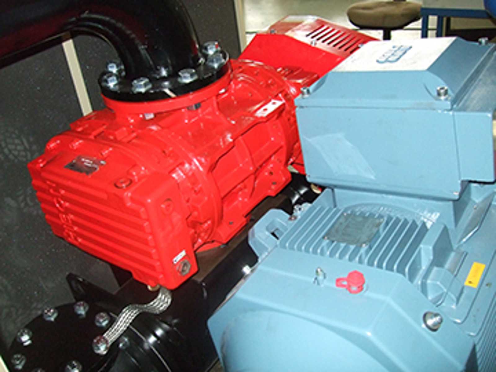 Details of Hibon biogas blower in enclosure in Atex version