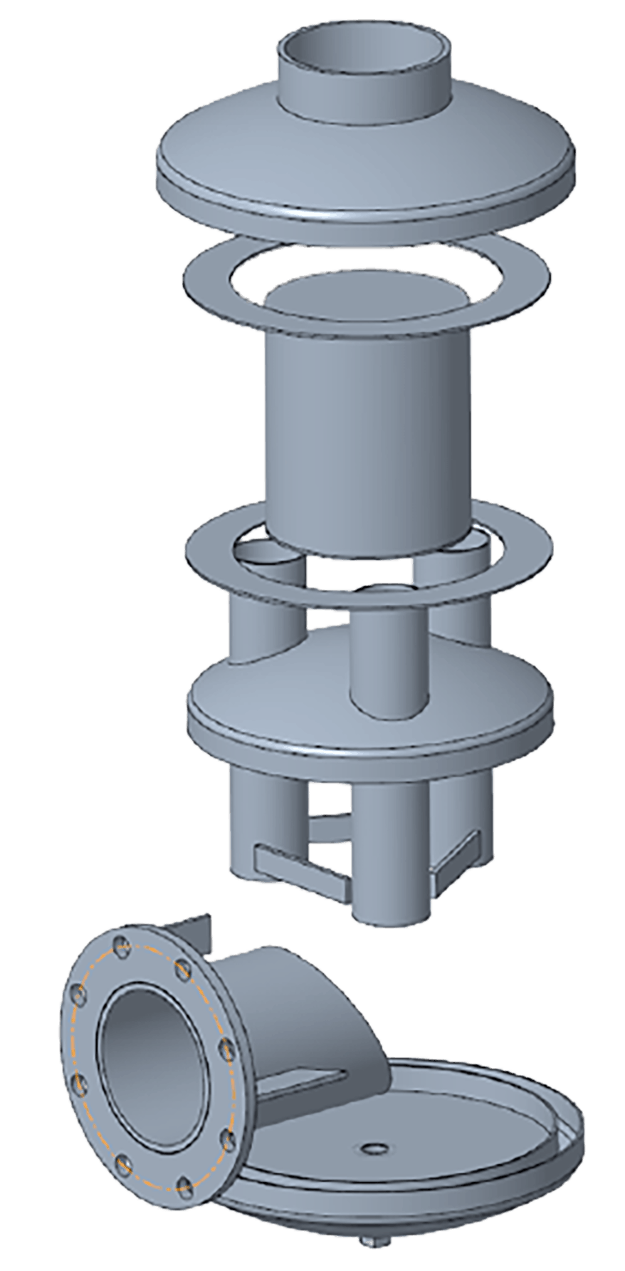 Silencer Exploded Product Photo