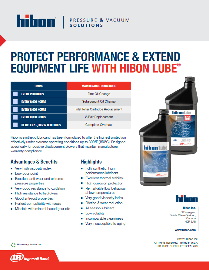 Blower Lube Checklist
