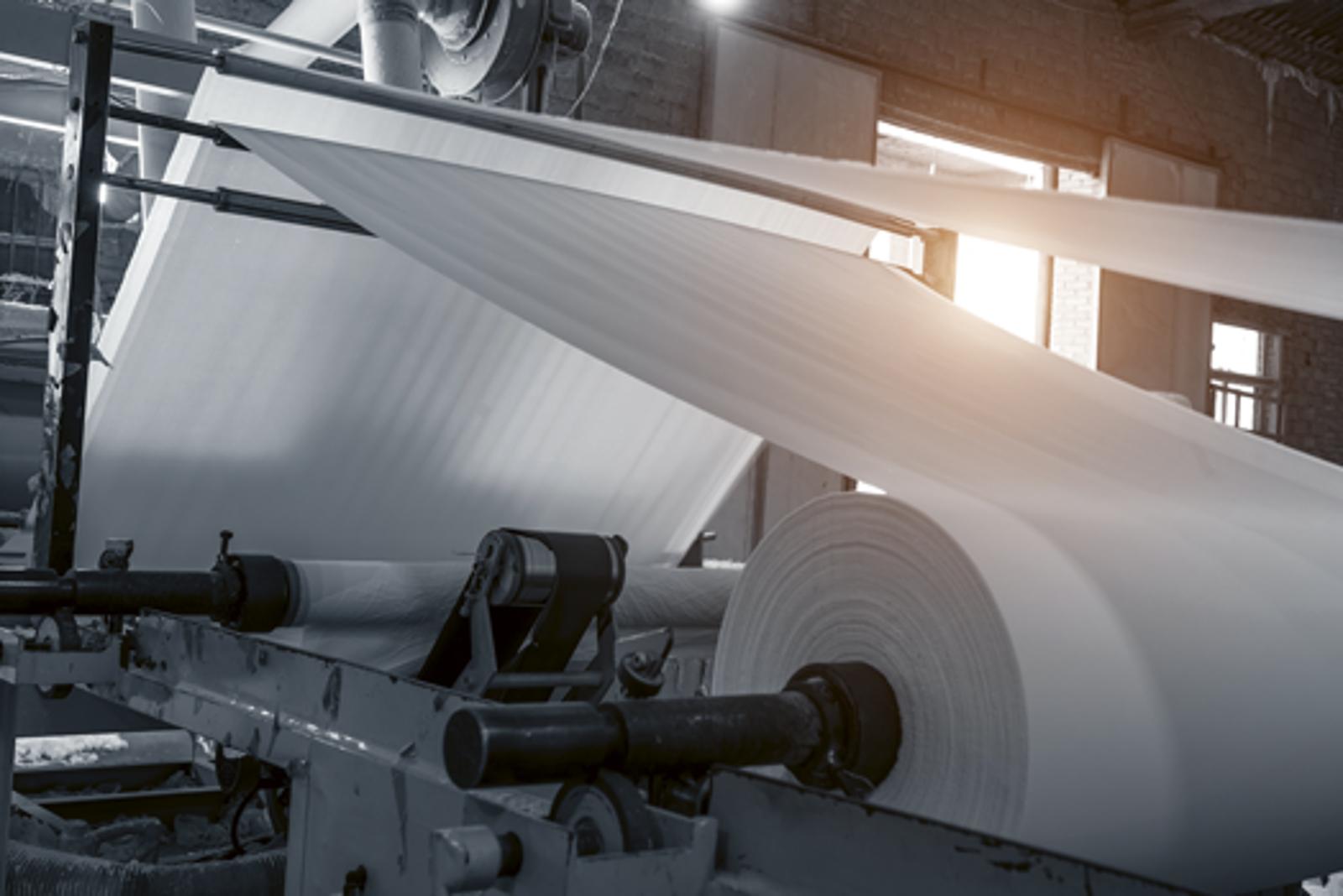 Process in pulp and paper industry during paper manufacturing.