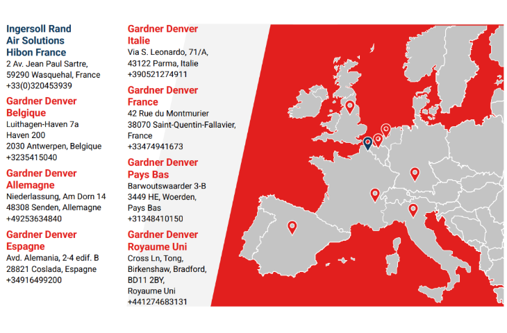 Gardner Denver Transport aftermarket map