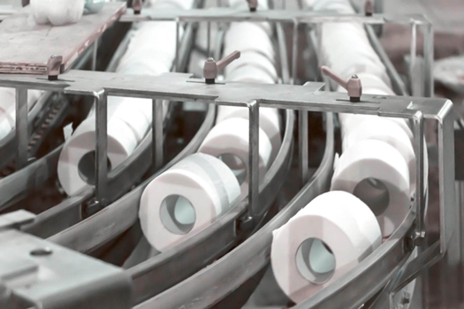 Toilet paper manufacturing process.