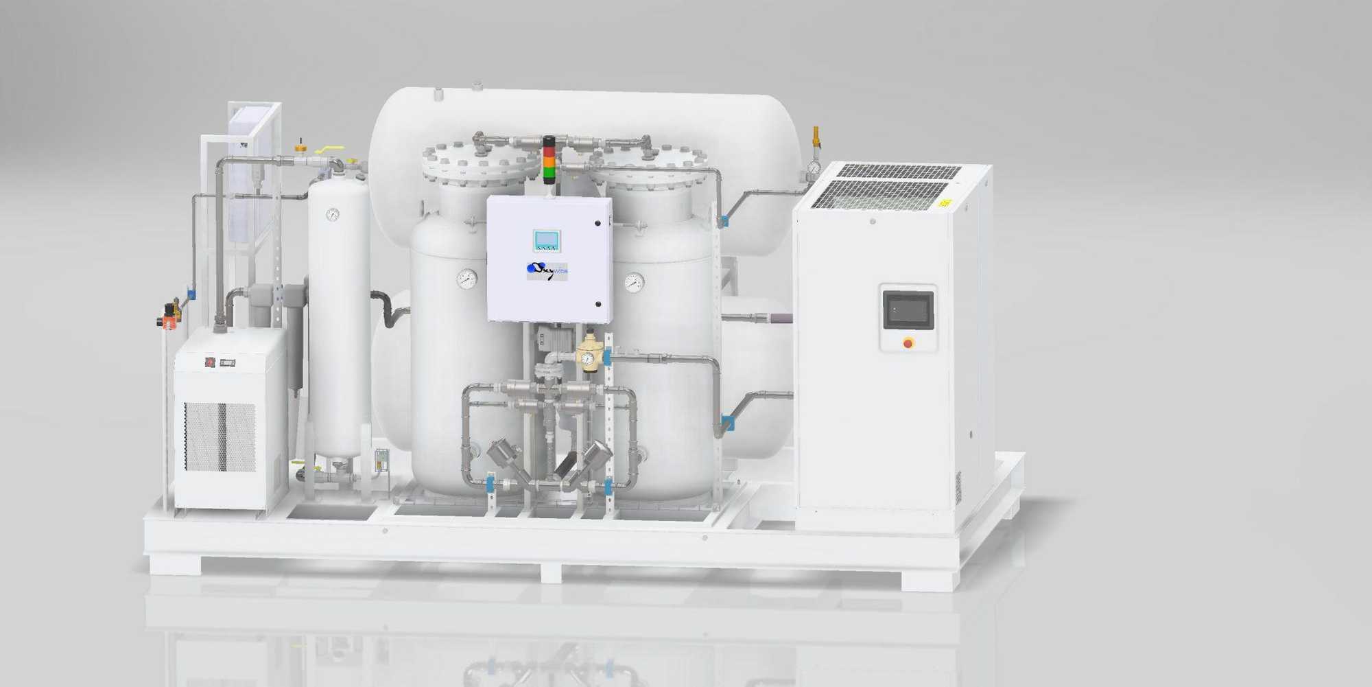 O2 Loading Station Skid mounted oxygen generating unit with filling station