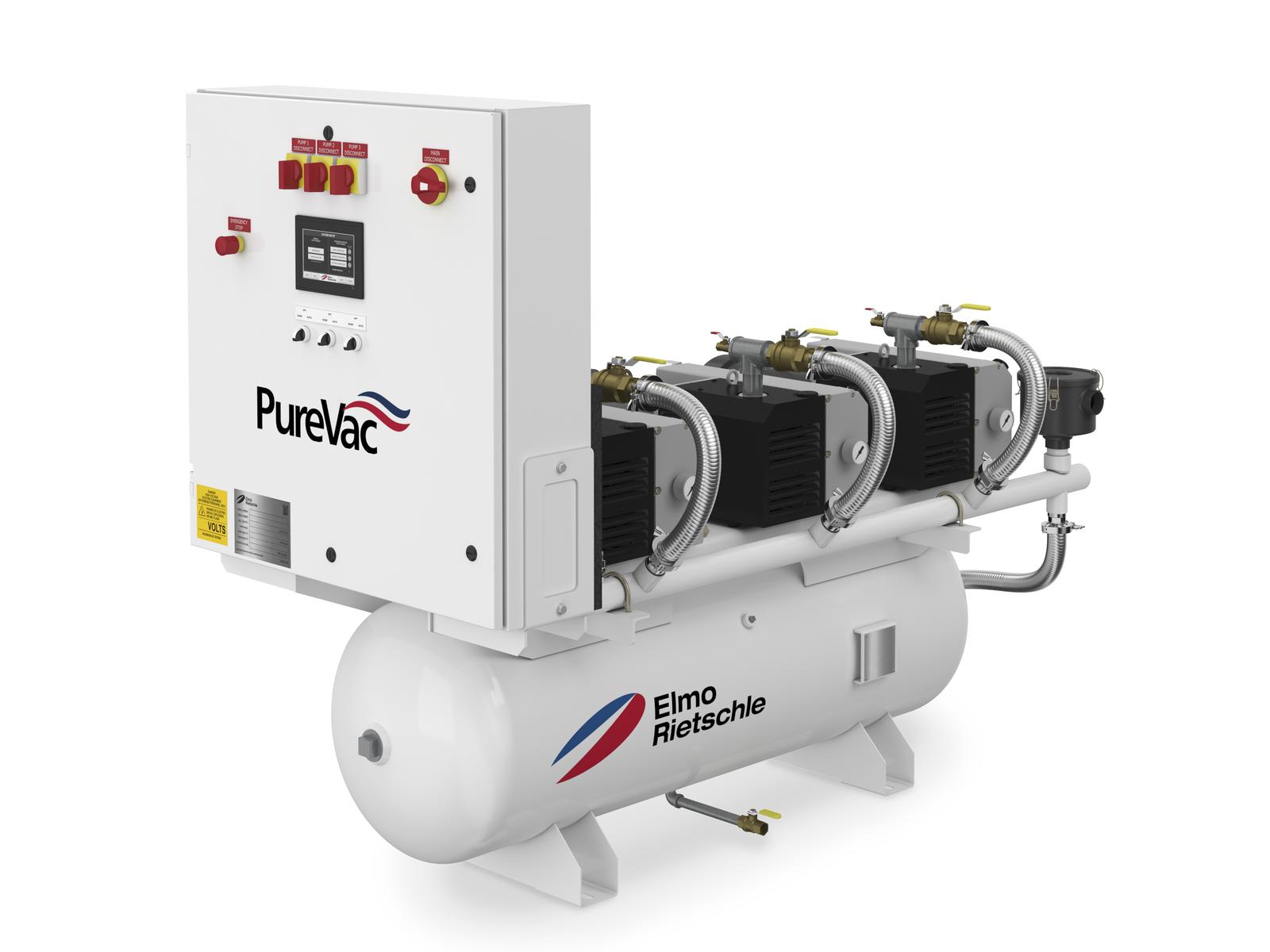 Tank Mounted Oil-Lubricated Rotary Vane Vacuum Systems