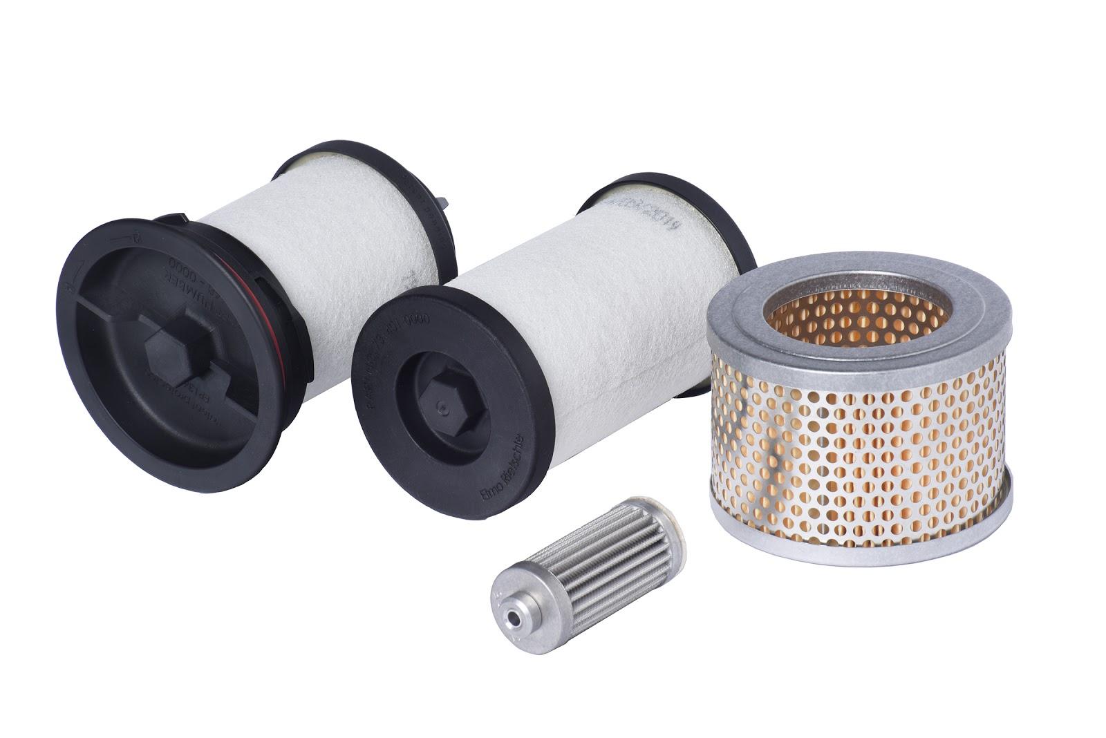 What types of industrial vacuum pump filters are available