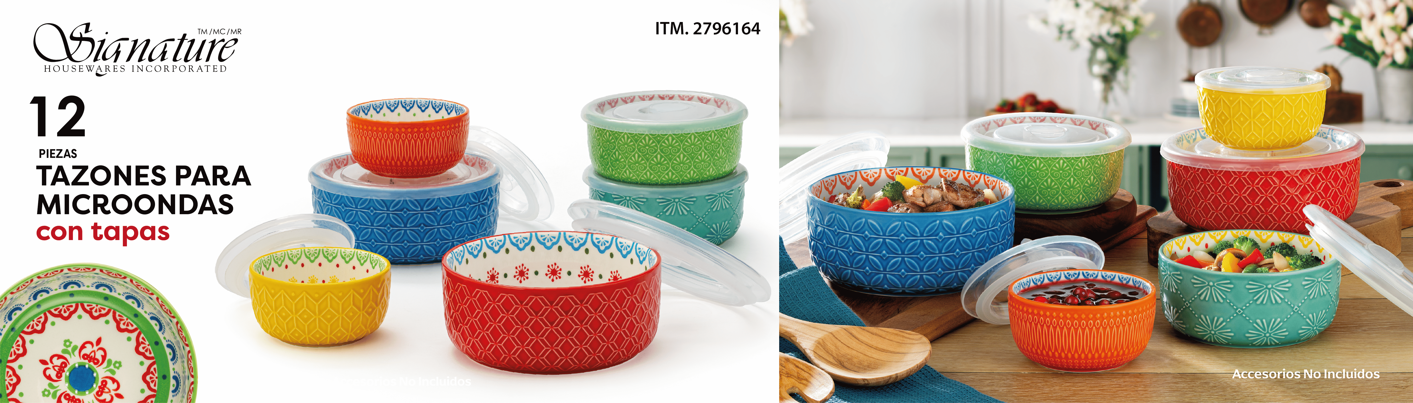Tazones para microondas con tapas