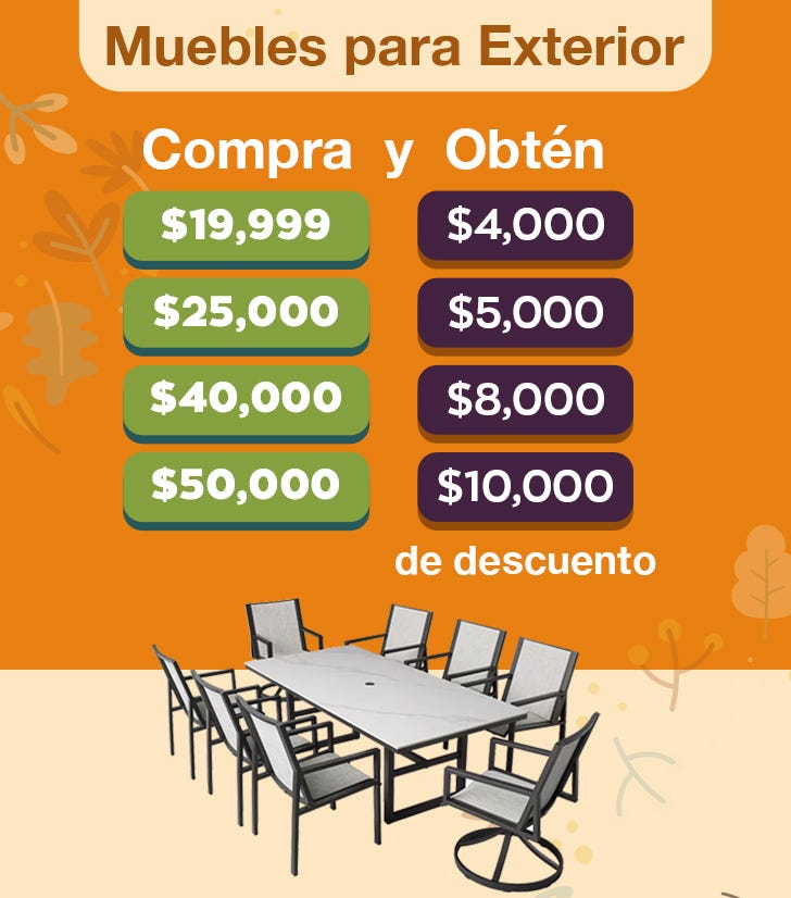 Descuentos en Muebles para Exterior