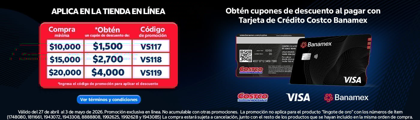 Cupones de Descuento al Pagar con Tarjeta de Crédito Costco