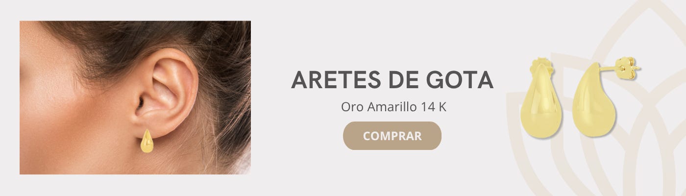 Aretes de Gota de Oro
