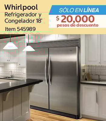 Whirlpool Refrigerador y congelador de 18'