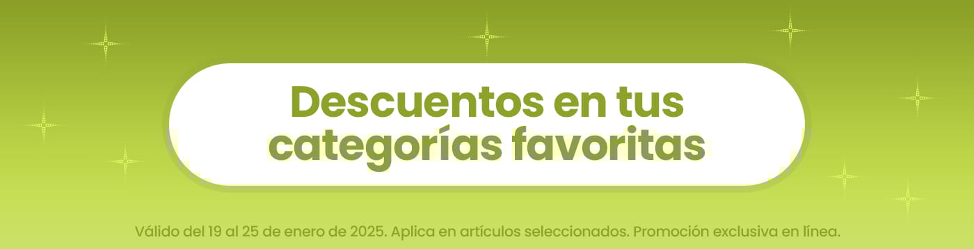 Descuentos en tus categorías favoritas