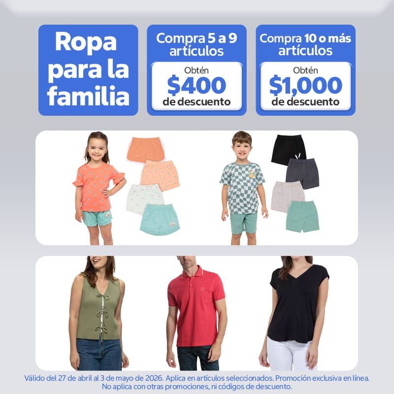 Ropa para toda la familia.