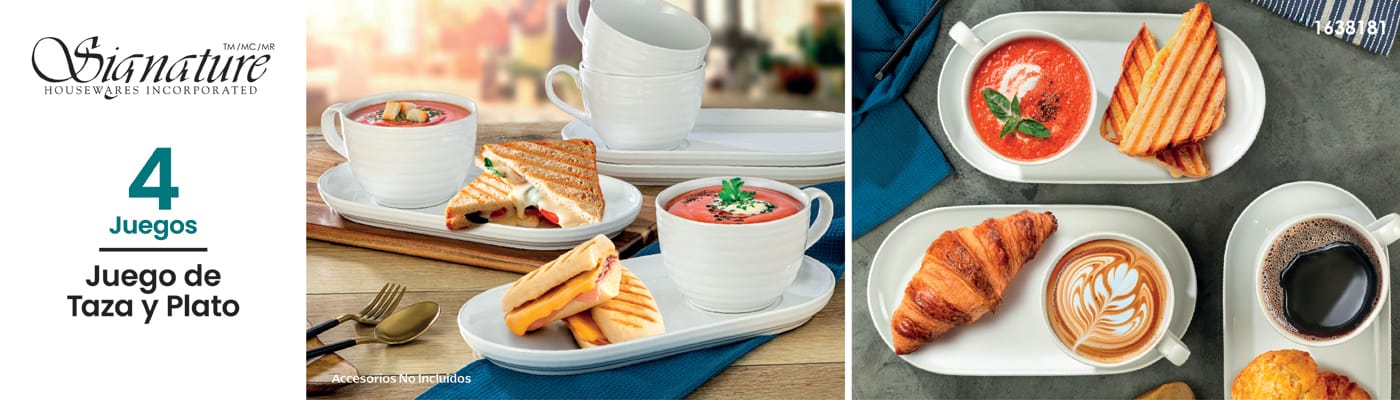 Tazas y plato