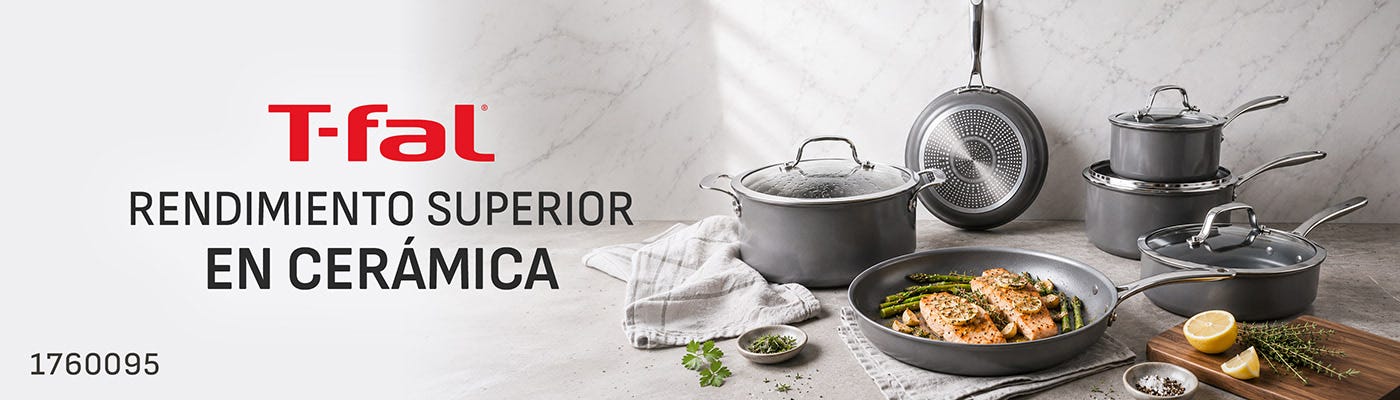 T-FAL Batería de Cocina de Cerámica 10 Piezas