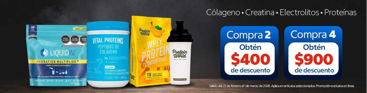 Proteínas, Colágeno, Creatina y Electrolitos