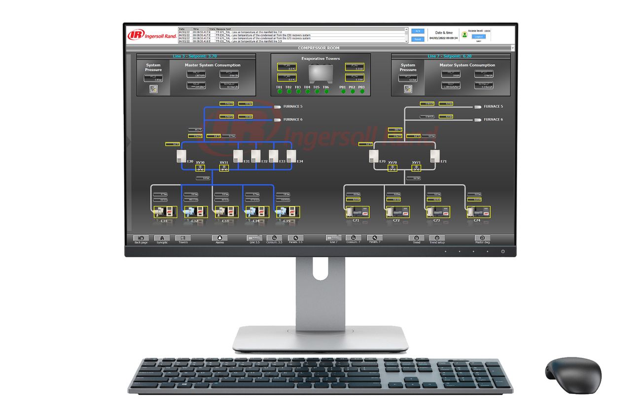 Compressor Master Control Drawing Air Compressor Manager Master Controller | Ingersoll Rand