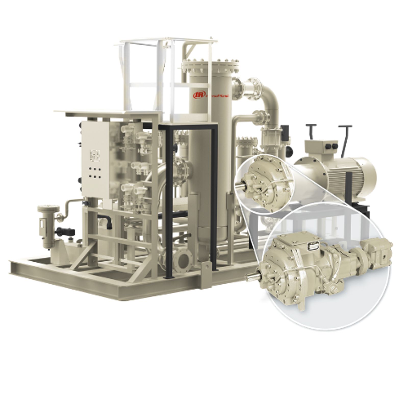 Screw gas compressor