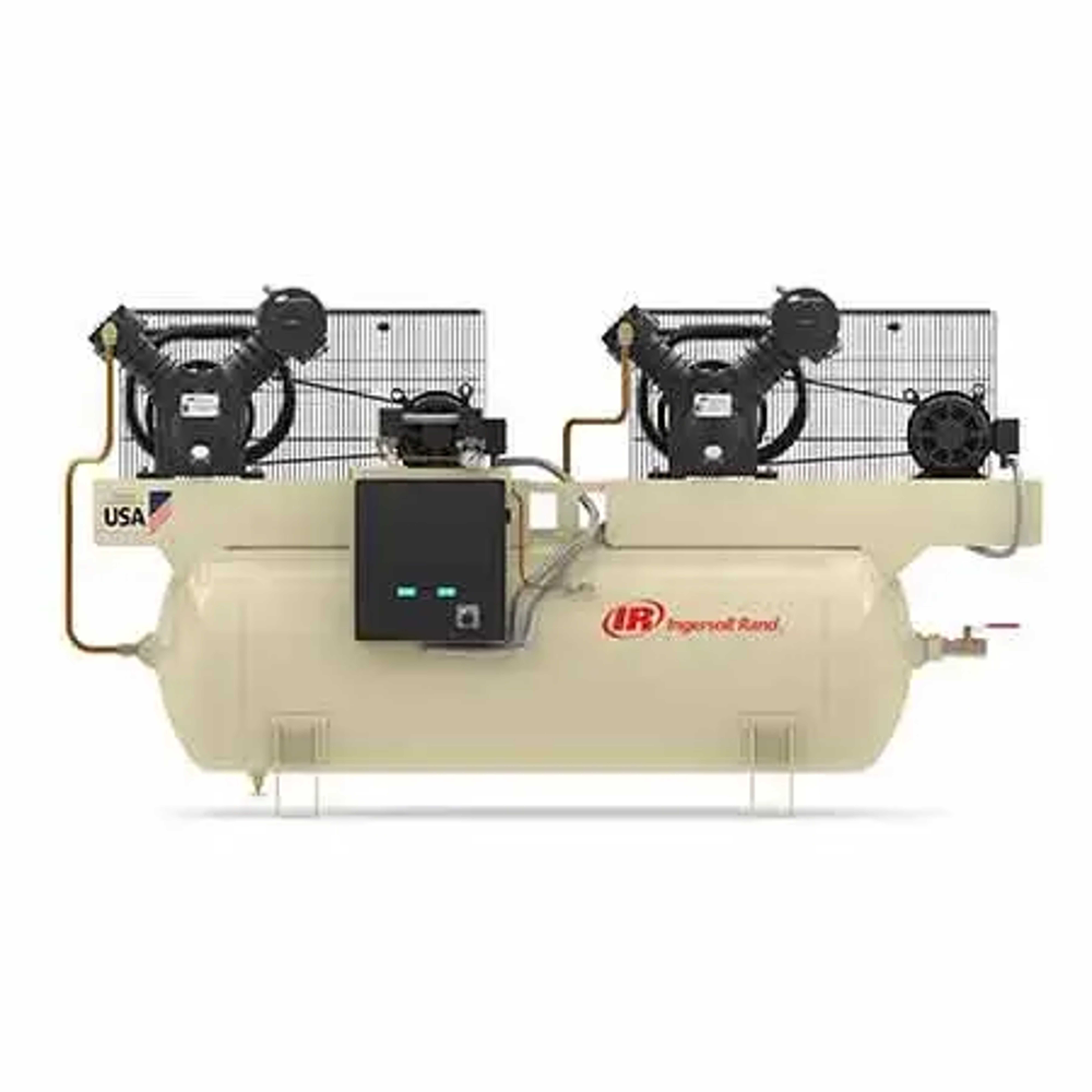 Compressor Dual Port Two-Stage Electric Duplex Reciprocating Compressor 2-25 hp