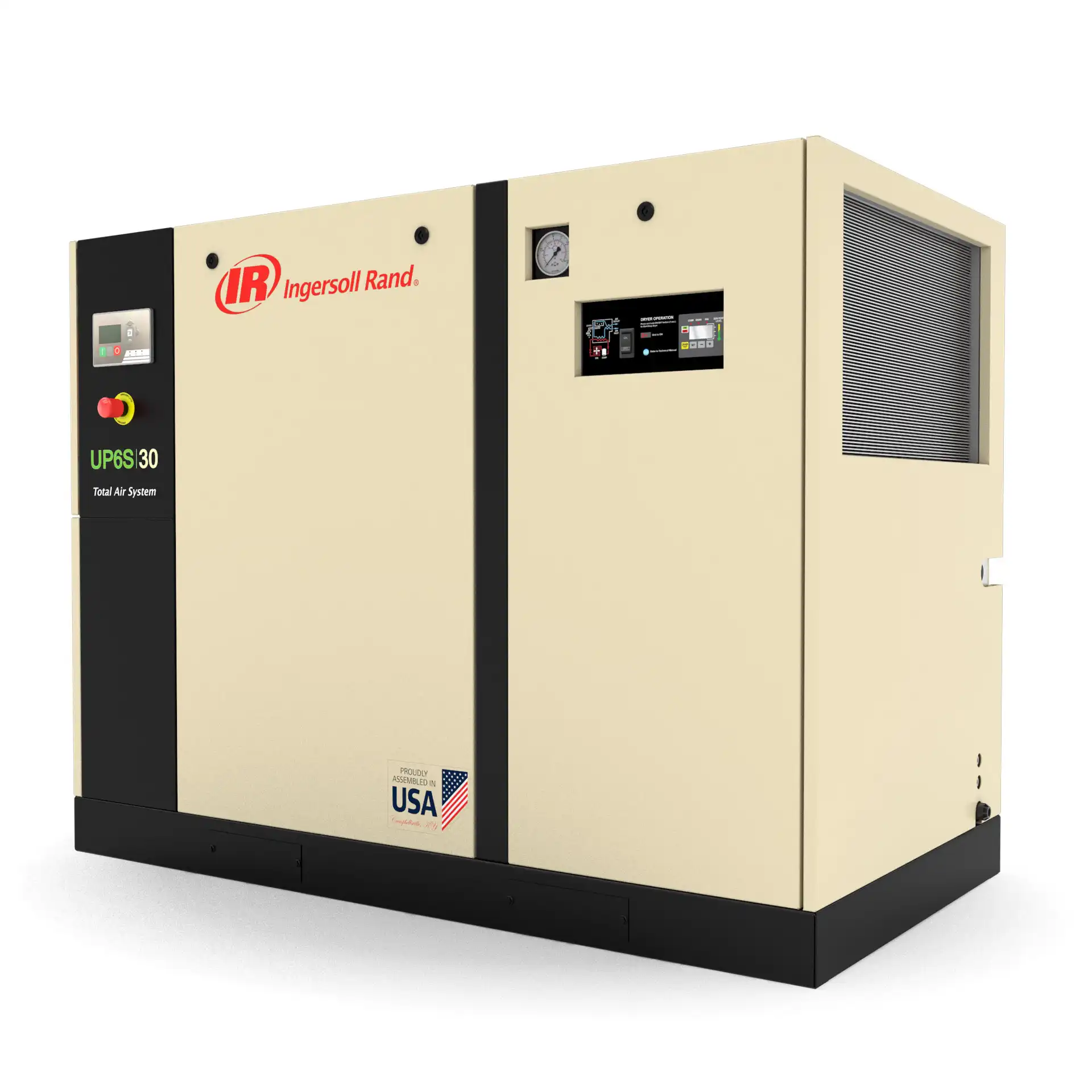 UP6S 20-30 hp Oil Flooded Rotary Screw Air Compressor - Exterior Side