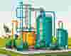 Biogas production illustration
