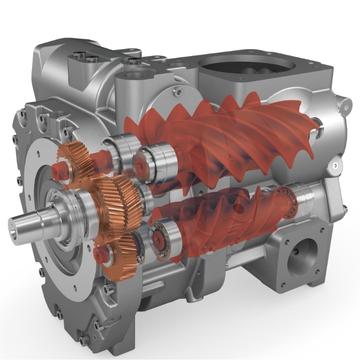 blocs de compression à deux étages pour compresseur d'air à vis