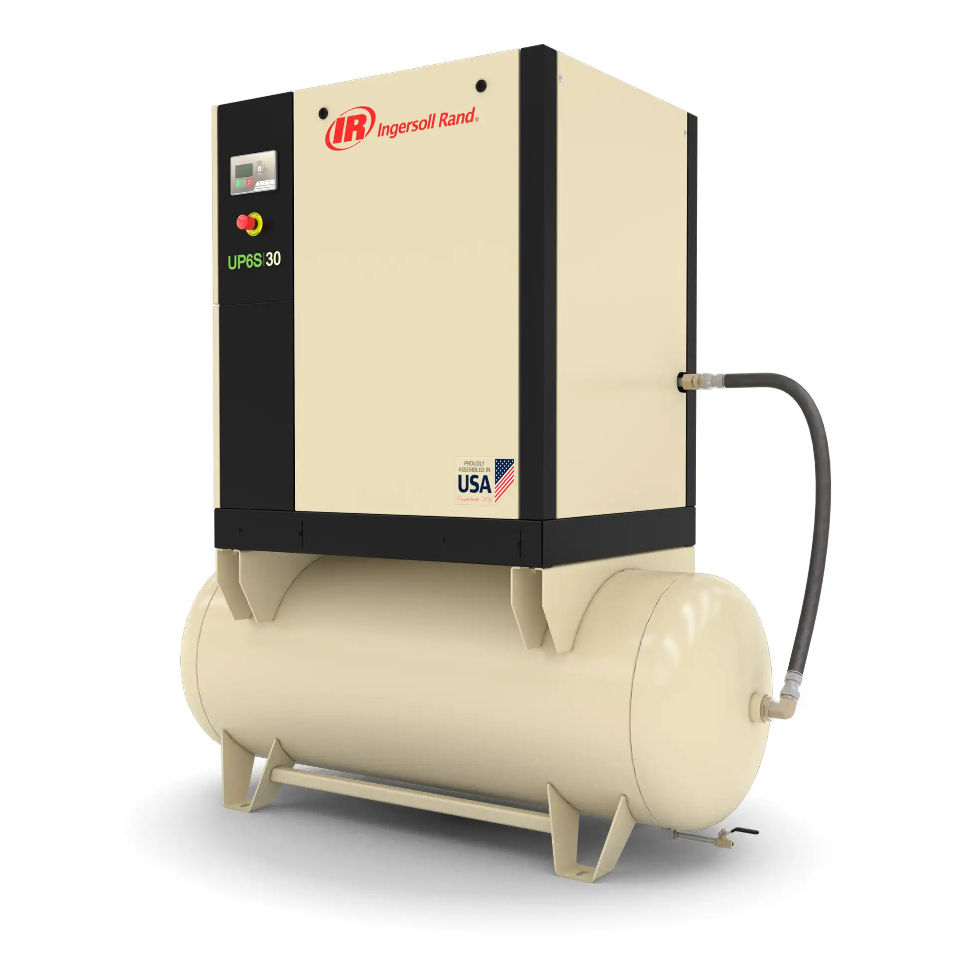 UP6S 20-30 hp Oil Flooded Rotary Screw Air Compressor - Tank Exterior