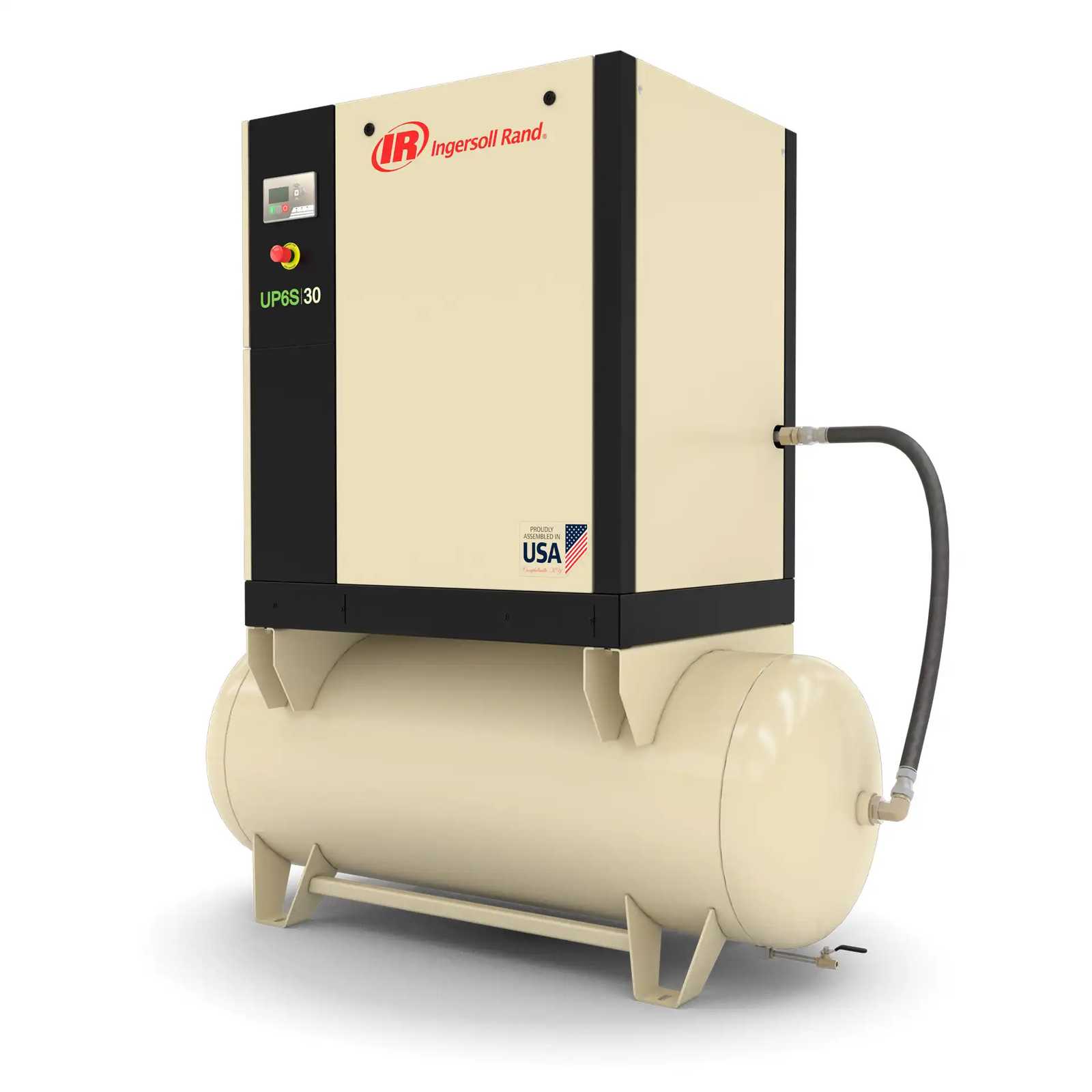 UP6S 20-30 hp Oil Flooded Rotary Screw Air Compressor - Tank Exterior