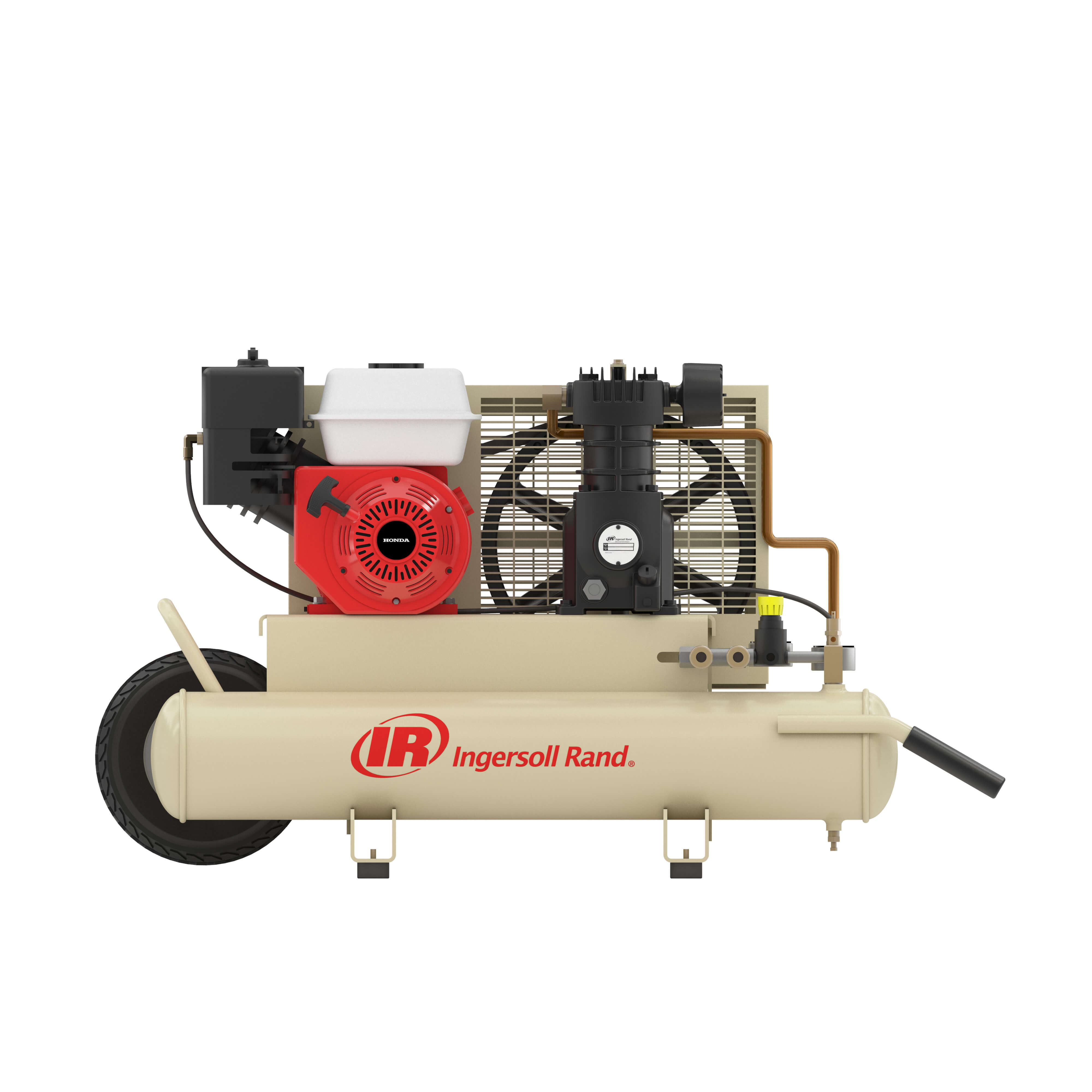 Portable Gas Driven Air Compressor with white background