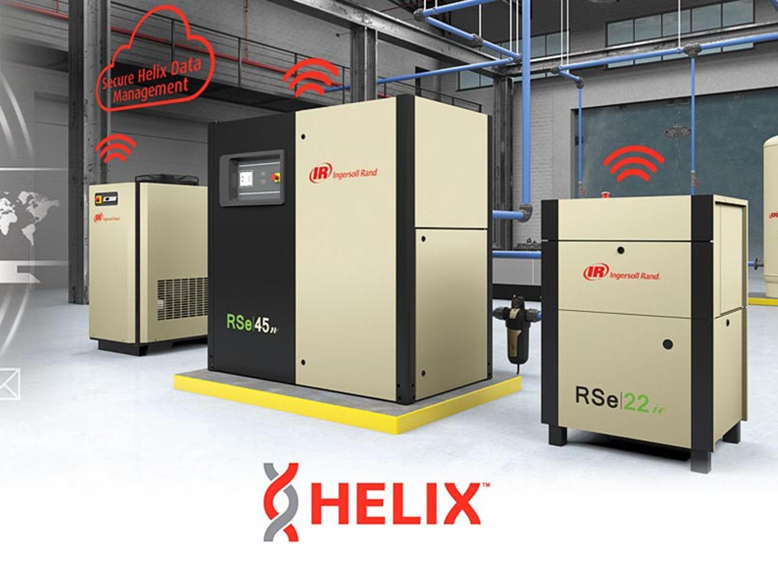 Several air compressor machines Helix