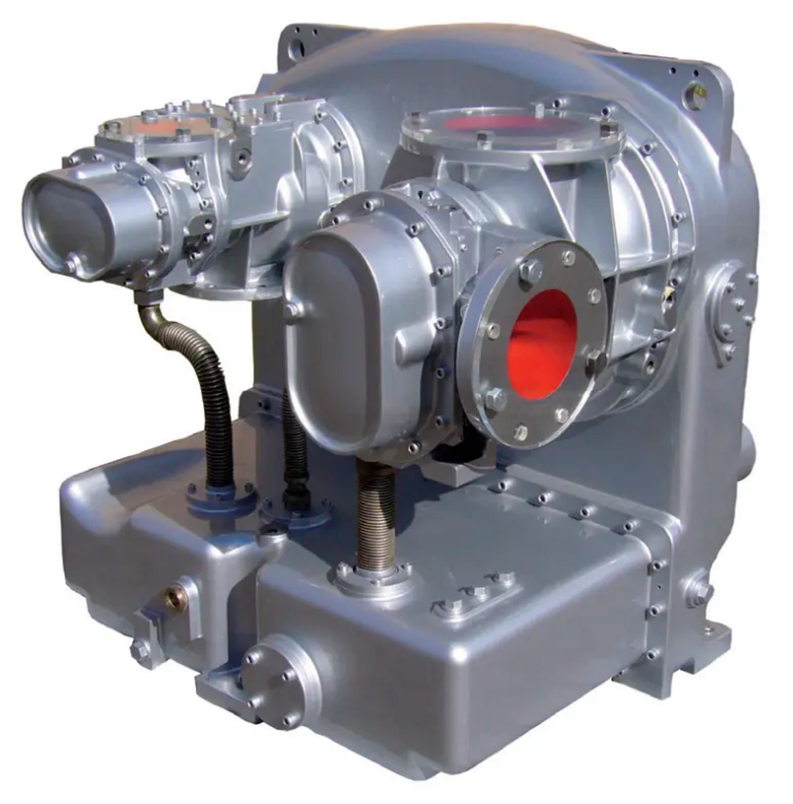 Oil free double stage large air end