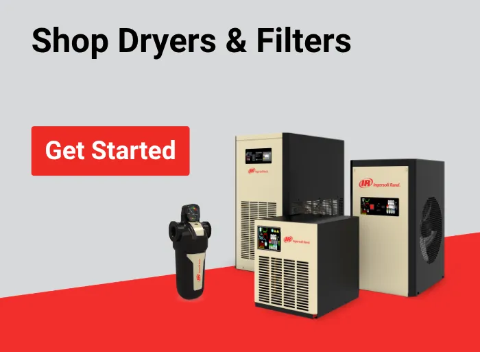 Air compressor dryers and filters banner