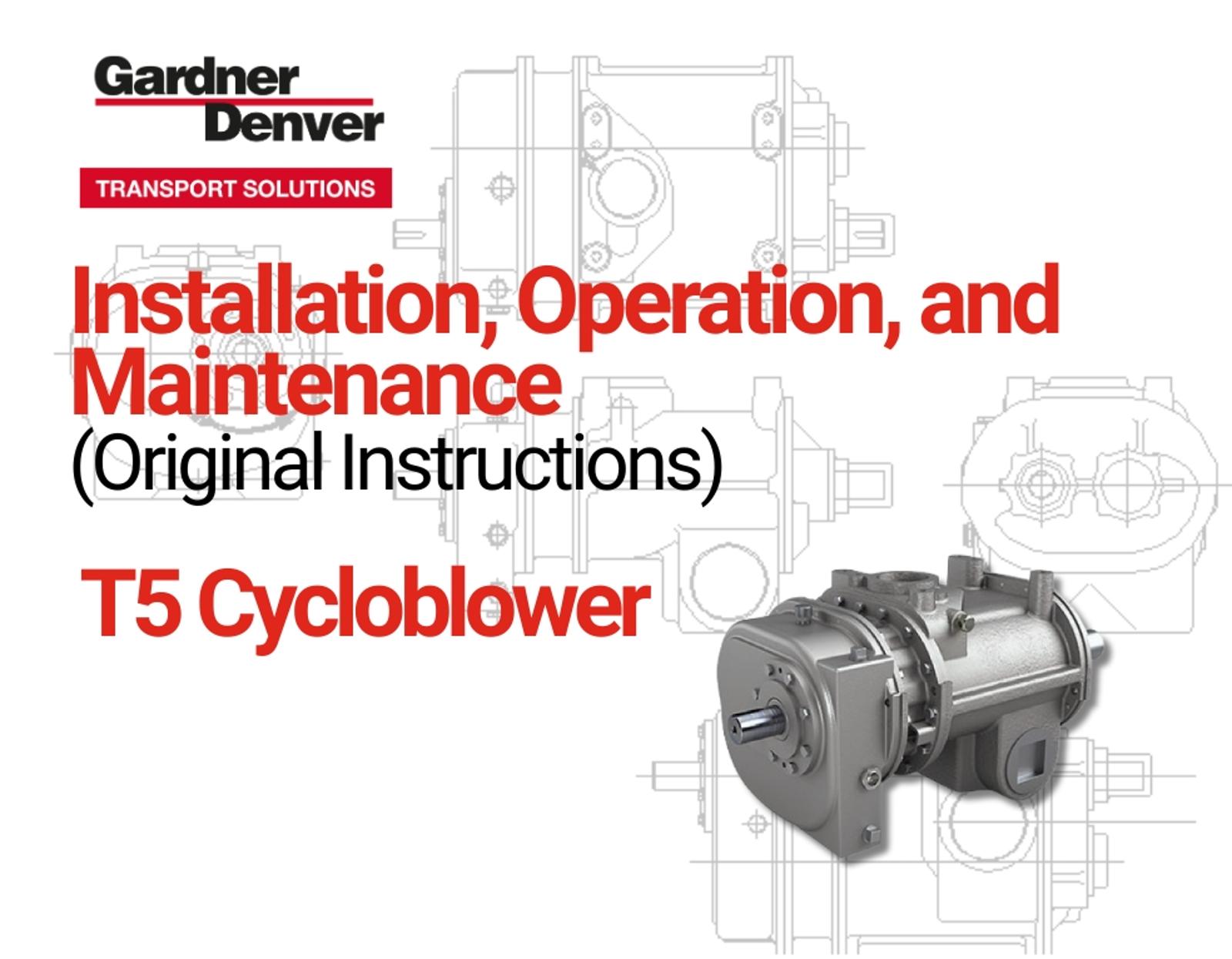 Gardner Denver Transport T5 cycloblower iom cover