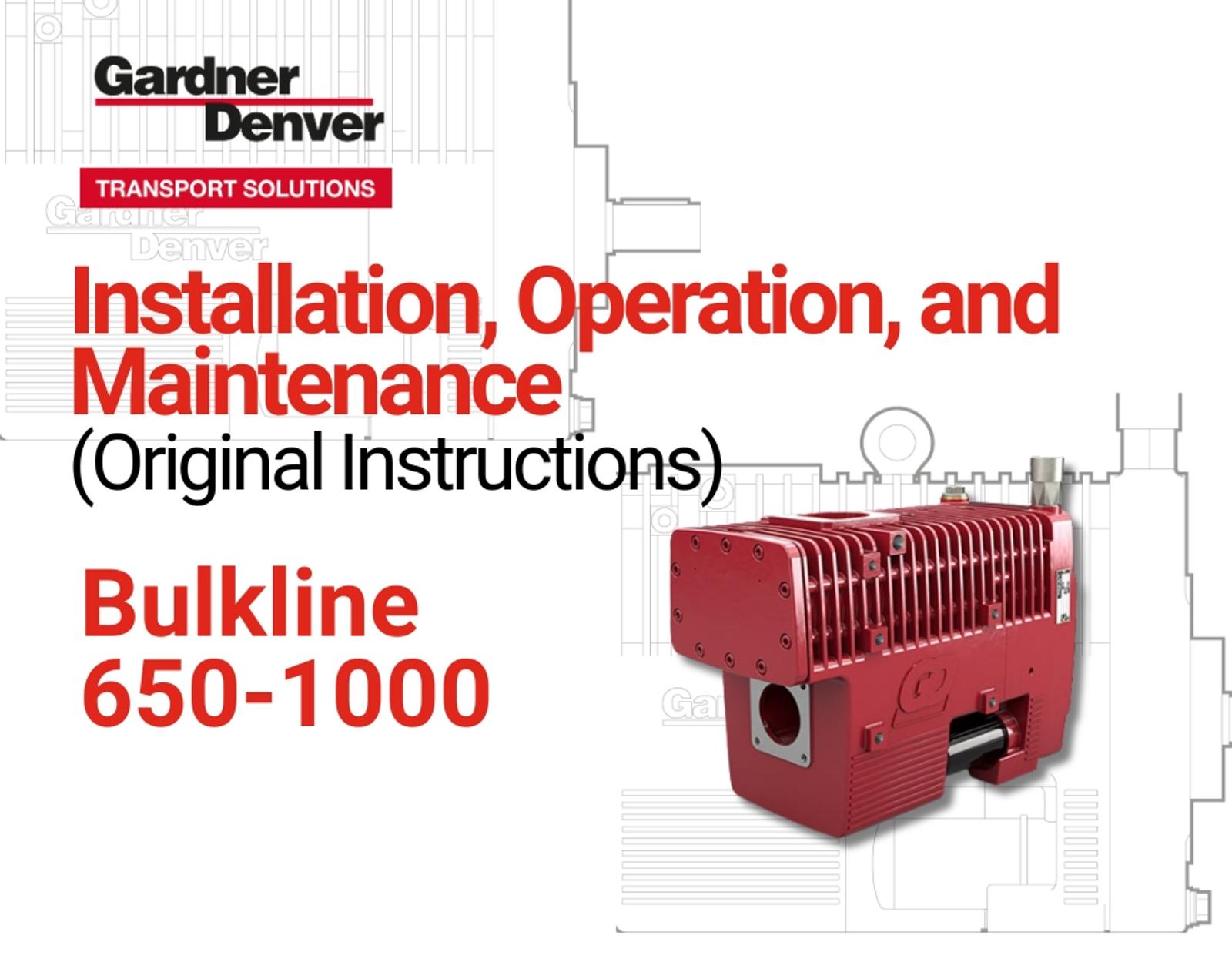 Gardner Denver Transport Bulkline IOM cover