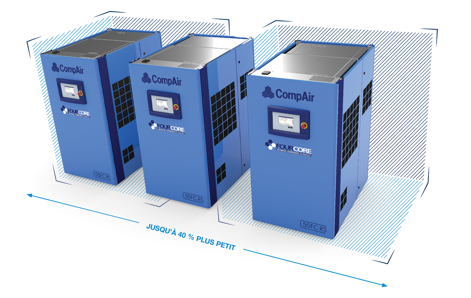 Compresseur d'air jusqu'à 40 % plus petit