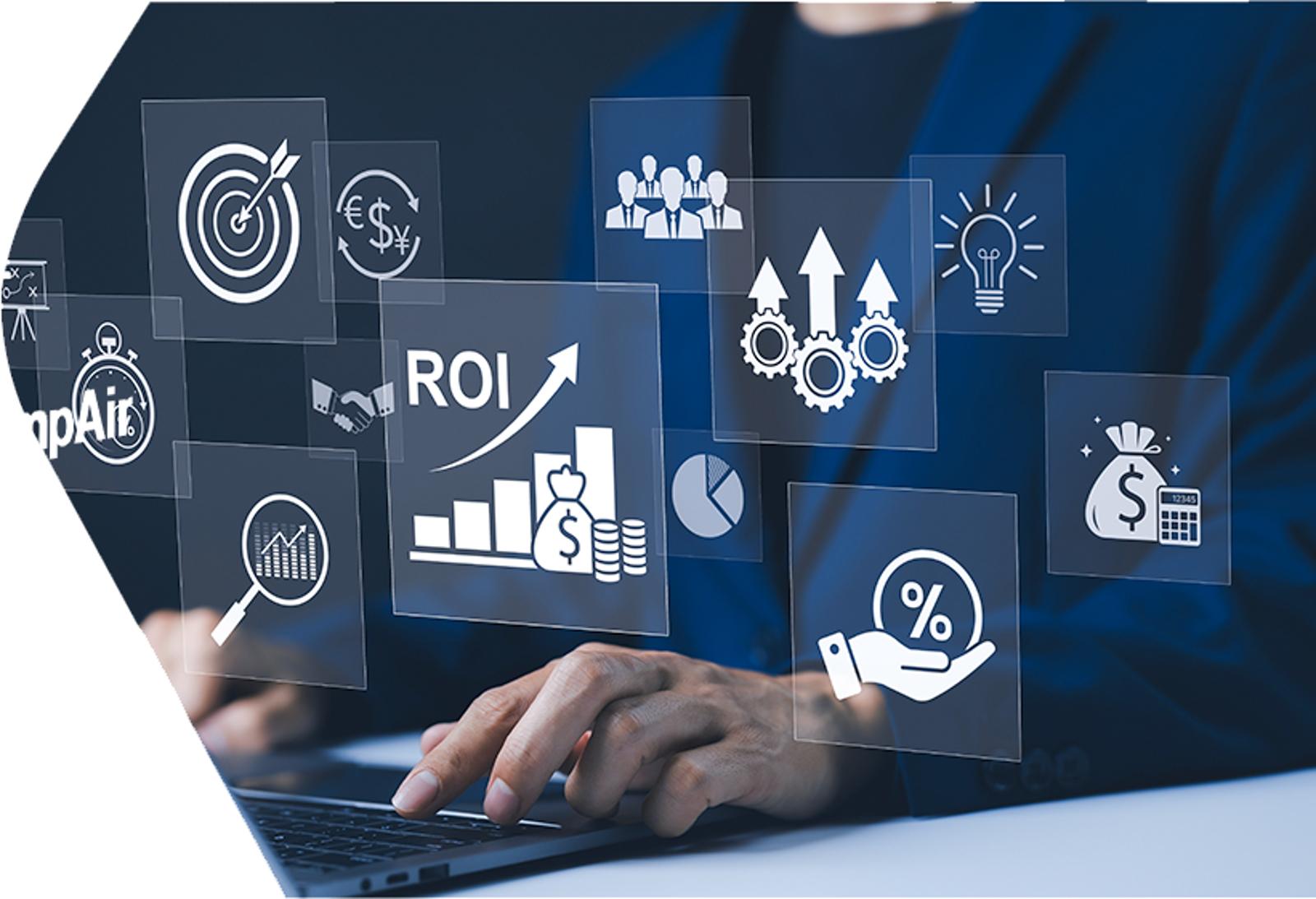 ROI and efficiency analytics dashboard