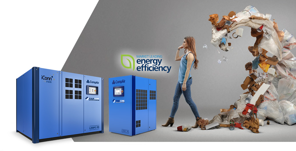 Compresseurs CompAir à haute efficacité énergétique réduisant les déchets et la consommation d’énergie
