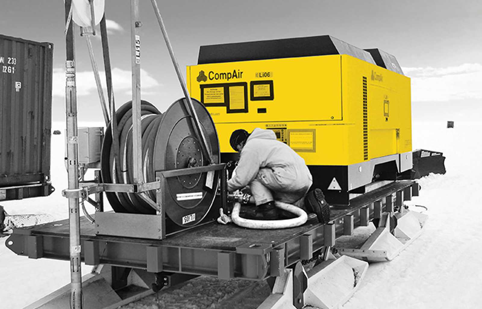 Grand compresseur d'air portable TurboScrew 180 à 224 kW