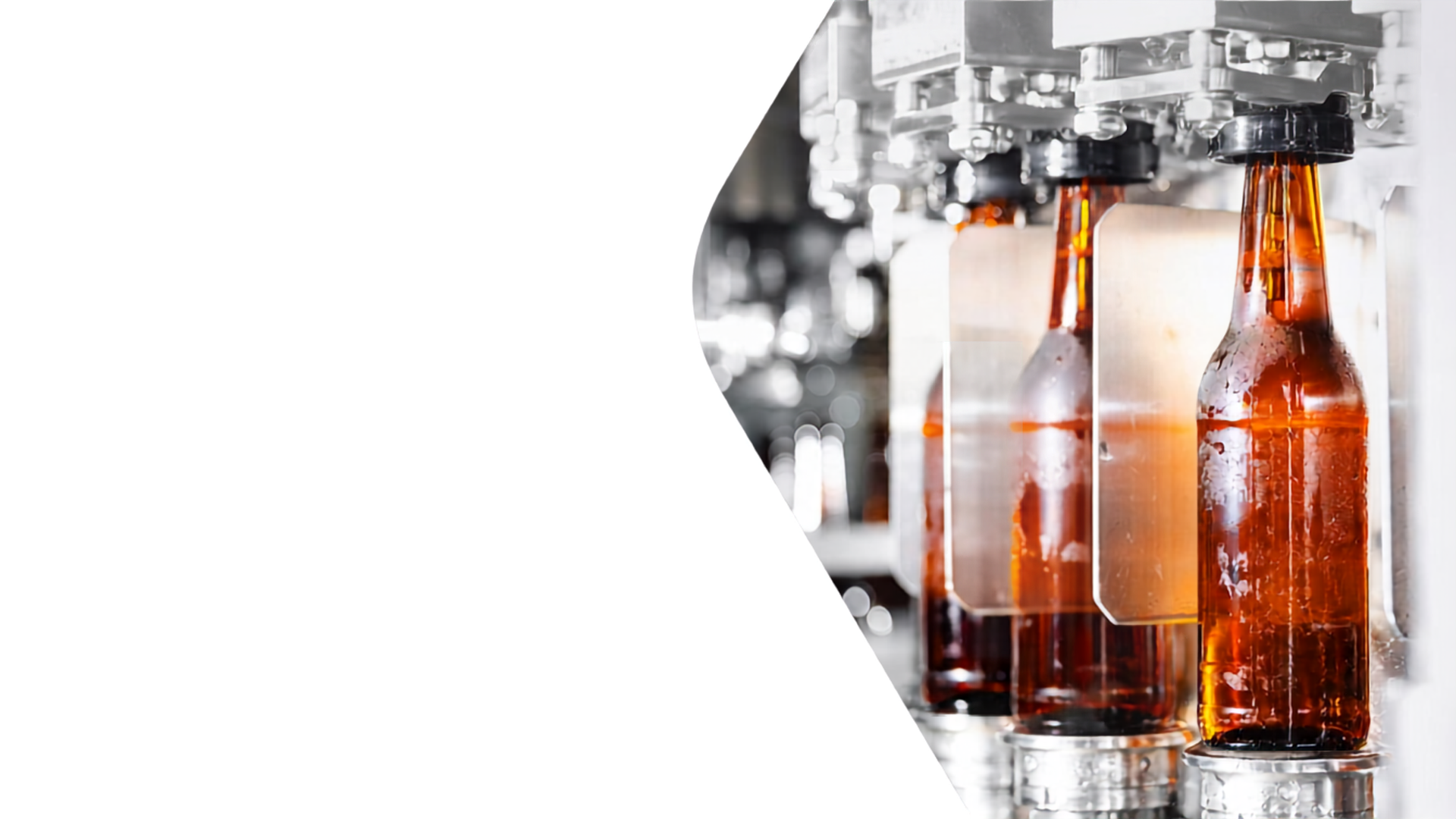 Brewery bottling line using compressed air for packaging operations, production efficiency and product quality.