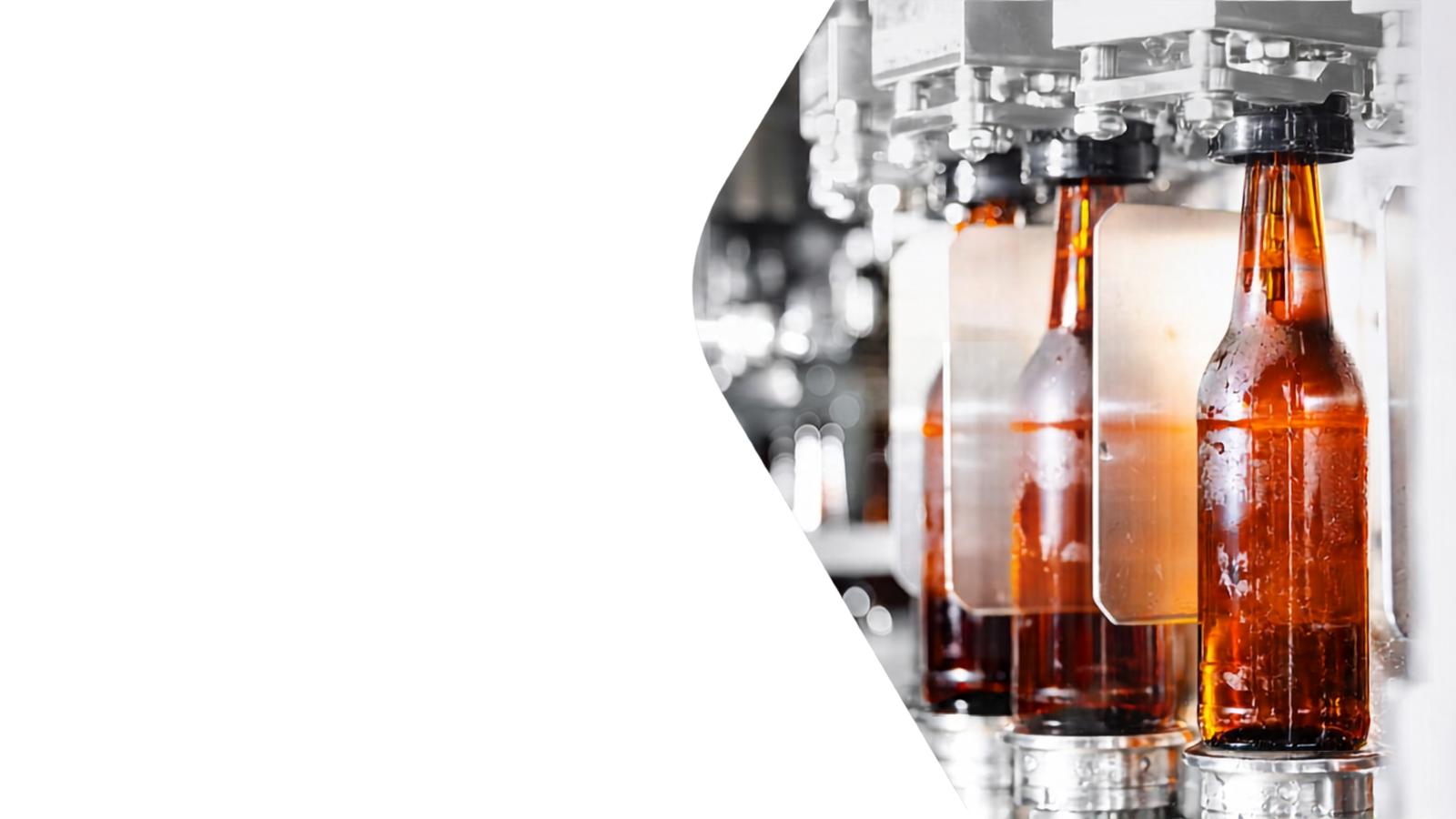 Brewery bottling line using compressed air for packaging operations, production efficiency and product quality.