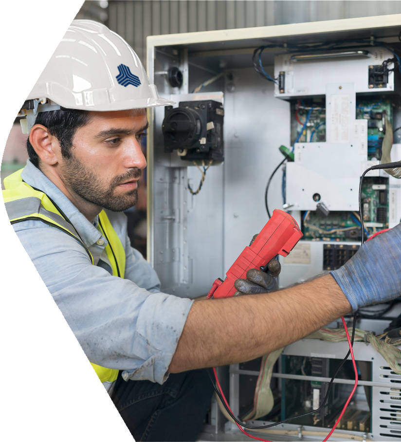 Compressor control panel inspection